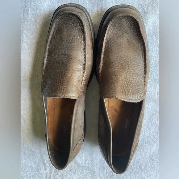 Rockport Men's Brown Leather Slip-On Driving Loafers - Picture 2 of 6